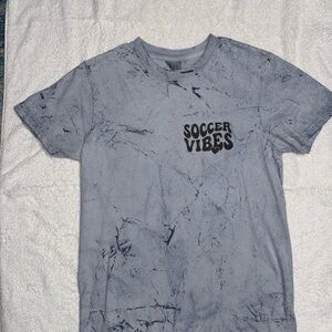 Comfort Colors Blue Tie-Dye 'Soccer Vibes' Tee